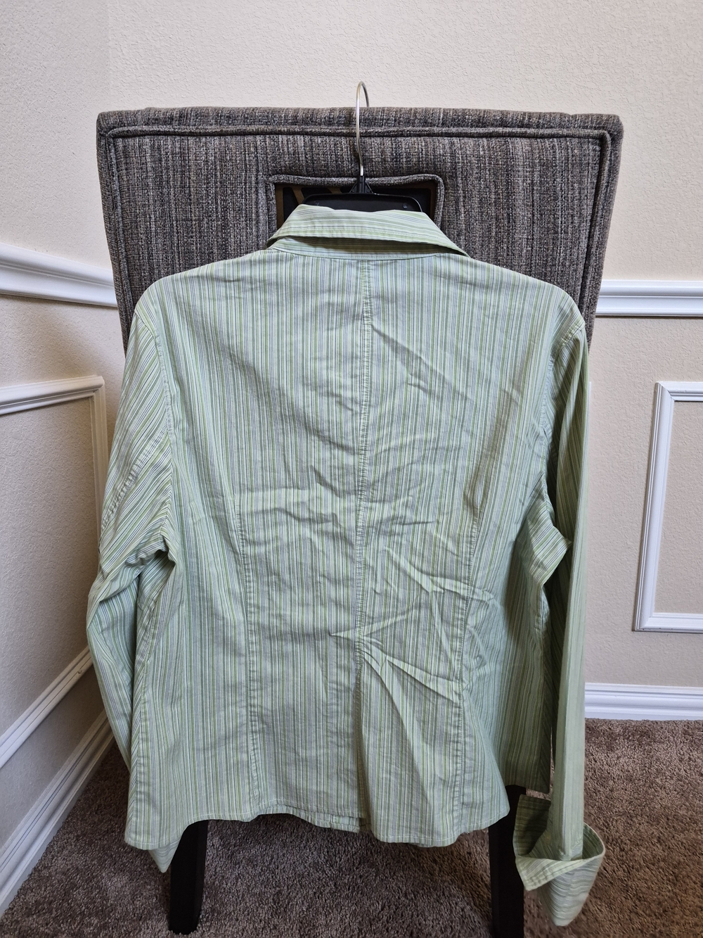 Bass Light Green and White Striped Button-Up Shirt - Picture 12 of 12